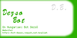dezso bot business card