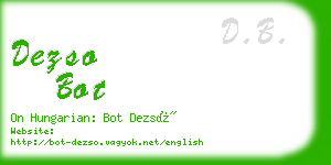 dezso bot business card